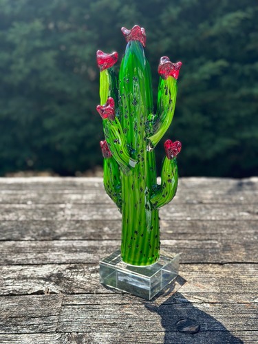 Cactus verre soufflé ht - cactus,