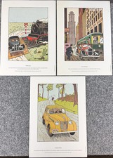 Tintin Lithographies Hachette 3 sheet size 21x29 Ref : CX11X801-03023