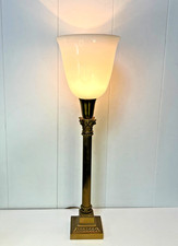 GRANDE LAMPE COLONNE EN BRONZE