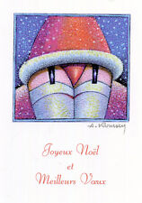 Merry Christmas Sexy Way Garter Holder Illustrated by A Roussey