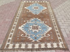 Vintage Anatolia Kars Nomads Carpet, Wool Rug, Handmade, Teppich, Tapis 58"x94" 