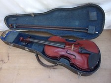 Violon et archet dans leur étui - Bon état