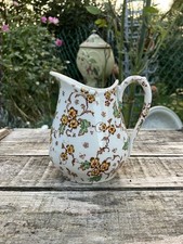 Pot à lait - Polychrome - Gien - Modèle 2143 - XIXème -Décor fleuries