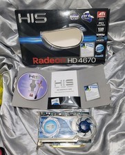 HIS ATI RADEON HD 4670 ICEQ 1GB PCI EXPRESS 1080P VIDEO CARD COMPLETE IN BOX 