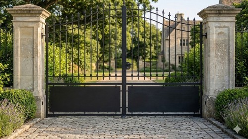 Portail coulissant acier fer - portail,