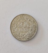 Monnaie 2 Francs SUISSE 1963