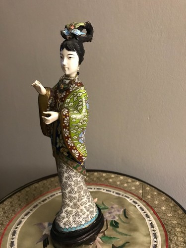 Cloisonne statuette figurine - cloisonne,