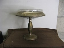 Beautiful Brass & Glass Table Cut Especially Cut Cut Around 1900-1920