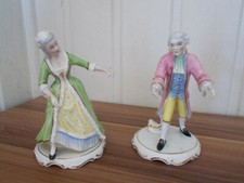 2 statues porcelaine BAVARIA ALKA Jeunett couple homme femme 12 cm numeroté