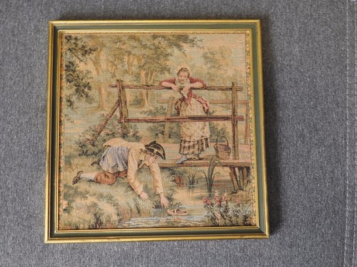 Ancienne tapisserie encadrée - tapisserie,