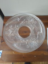 1940s Charles Graffart Val St Lambert Frosted Art Deco Doves Plate