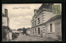 Old postcard Faverolles, La Mairie et le Bourg 1910 