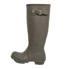 Auth HUNTER - Dark Brown Rubber Women's Boots