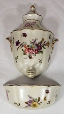 Vintage Porcelain Lavabo Floral Pattern, 3 part set
