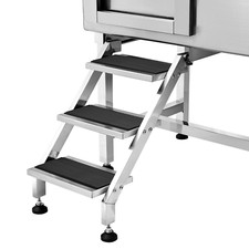 Baignoire Toilettage Chien Animaux de Compagnie 127cm Inox Escalier Gauche