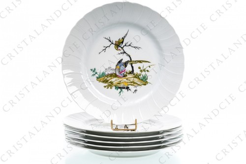 Six assiettes plates sceaux - six,