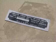 plate plaque radio us ww2 ALIM