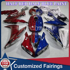 Red+Blue Forged Carbon Fiber Fairing Kit+Tank For Suzuki GSXR600/750 2004-2005