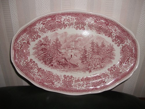 Ancien plat ovale - , '