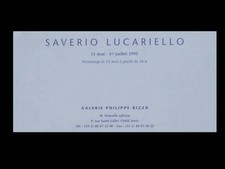 SAVERIO LUCARIELLO - CARTON INVITATION EXPOSITION - 1995 - GALERIE RIZZO