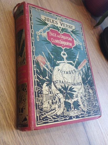 Jules verne face drapeau - jules, au
