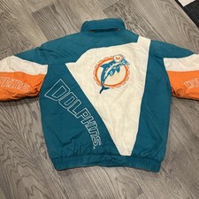 RARE Vintage NFL Miami Dolphins TRIPLE F.A.T. GOOSE Embroidered Jacket