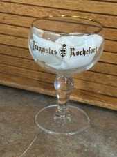 Trappistes Rochefort Belgium Beer Glass - 25cl One Glass.   Gold Rim