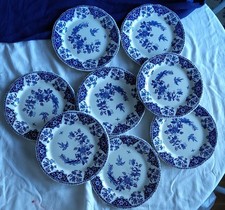 8 ASSIETTES PLATES FAÏENCE