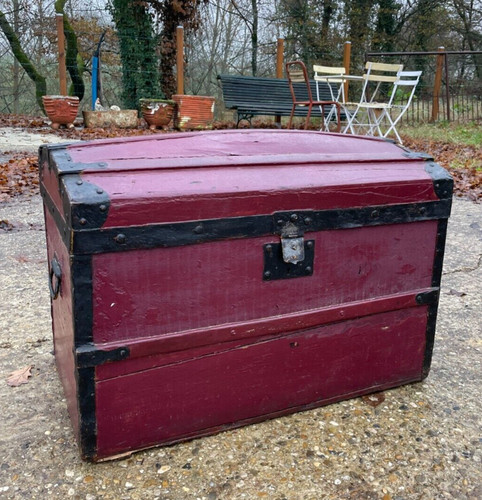 Malle coffre bois 19ème - coffre, en
