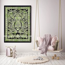 Affiche Décorative Bohémienne Indienne Tapisserie Murale Imprimé Ethnique Lion