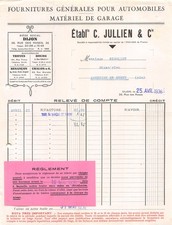 1936 FOURNITURES GENERALES POUR AUTOMOBILES MATERIEL DE GARAGE ETS C JULLIEN