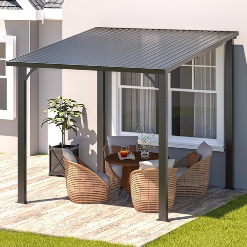 Hardtop lean gazebo - hardtop,