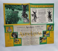 PROSPECTUS DEPLIANT ECREMEUSE ALFA-LAVAL 1937