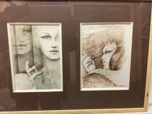 Tableau huile sur carton