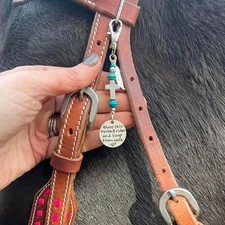 Cheval Selle Et Bride Clip Métal Rétro Bride Selle Pendentif