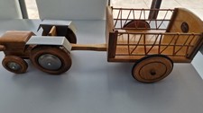 Tractor and trailer Collection Moulin Roty 1000 ex wood metal vgc