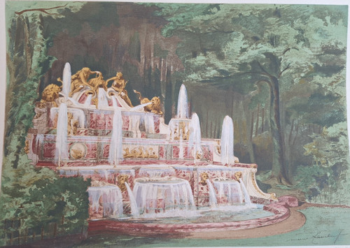 Gravure xix palais de - ,