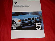 1999 BMW 5 SERIES E39 SALOON 520i 523i 528i 535i 540i 525tds 530d Brochure