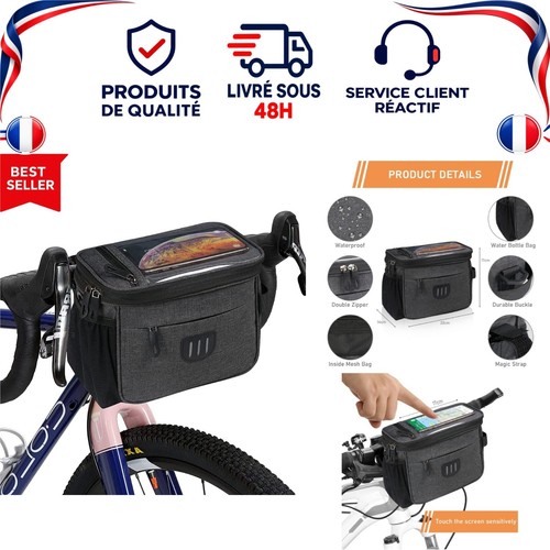 Sacoche guidon vélo 6l - de,