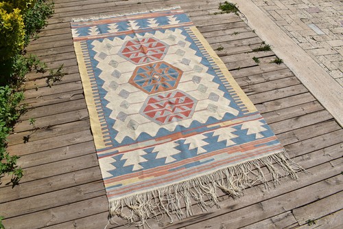 Tapis turc kilim tissé - tapis, 3'x5'