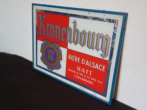 Glass plate kronenburg beer - glass, "beer
