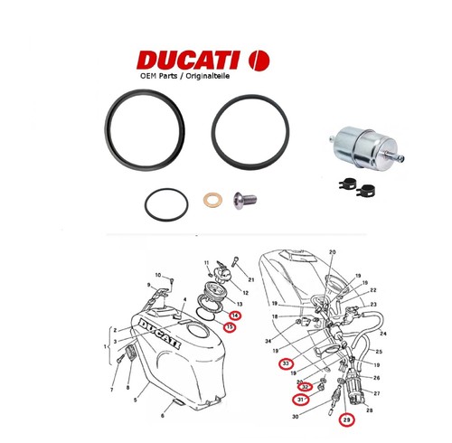 Ducati 851 888 joint torique - 851,