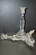 -PAIRE DE BOUGEOIRS CRISTAL