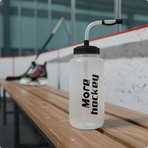 Gourde hockey paille - paille, longue
