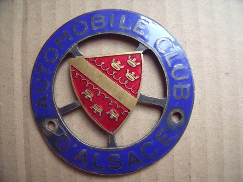 Automobile club alsace badge - -,
