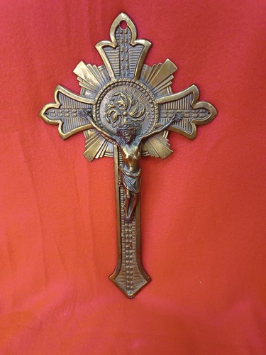 Crucifix ancien bronze - crucifix,