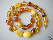 Collier D'Olives En Ambre Miel Butterscotch Ambre Naturel 36,5 G/50 Cm