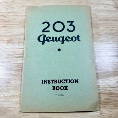 Peugeot 203 instruction - peugeot,