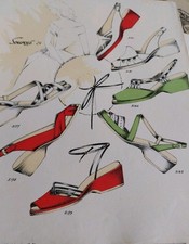 Lot of 23 A4 Size Art Boards Shoes 1952/53. All in photos 