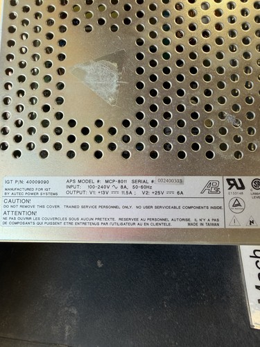 Igt s2000 power - s2000, supply.